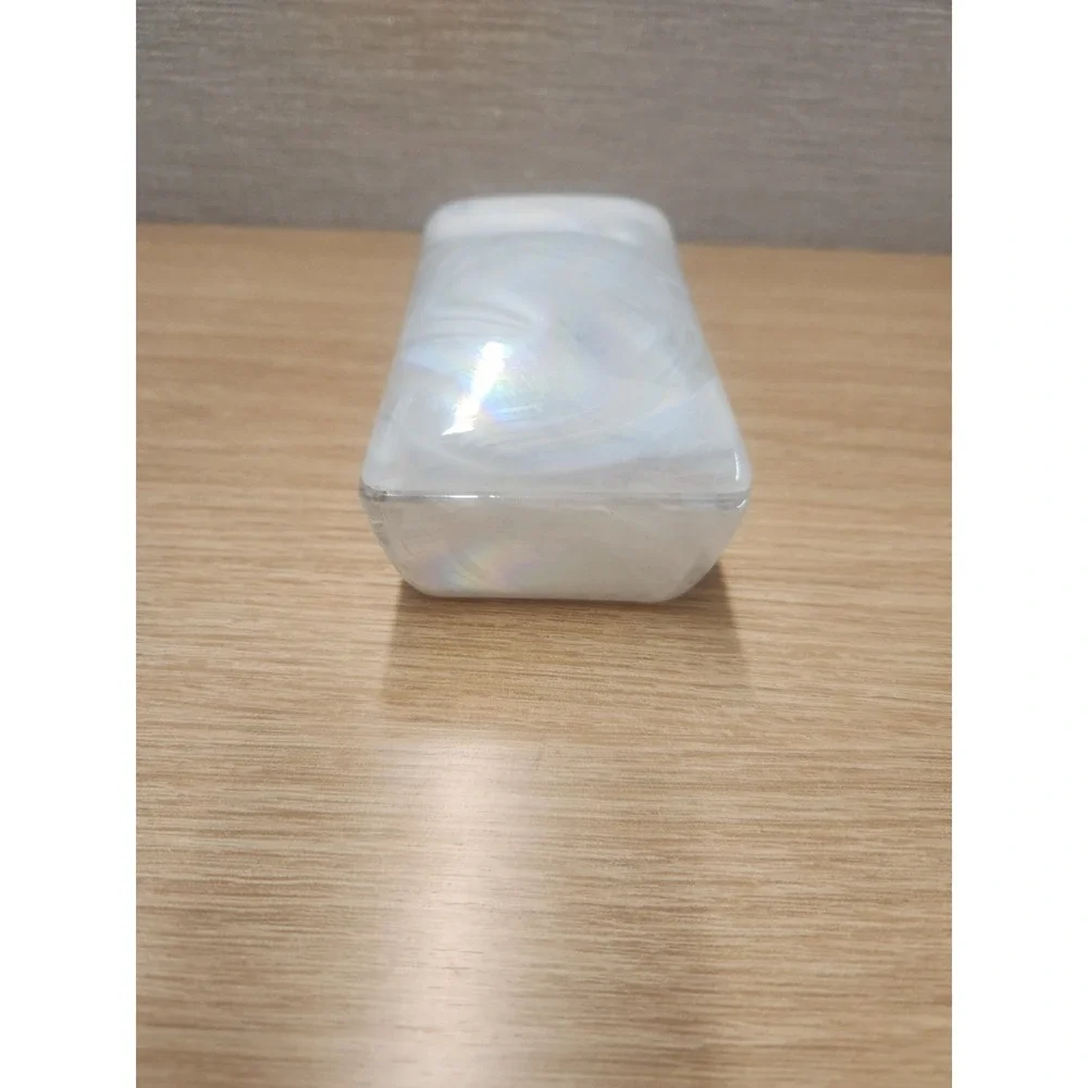 Vintage White Swirled Opulent Glass Lidded Trinket Or Jewelry Box Crowning Touch